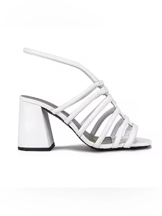 Free People Bone Maddox Lug Sole Women’s Block Heel Mule Sandal Size 38/ 7.5 - Picture 4 of 10